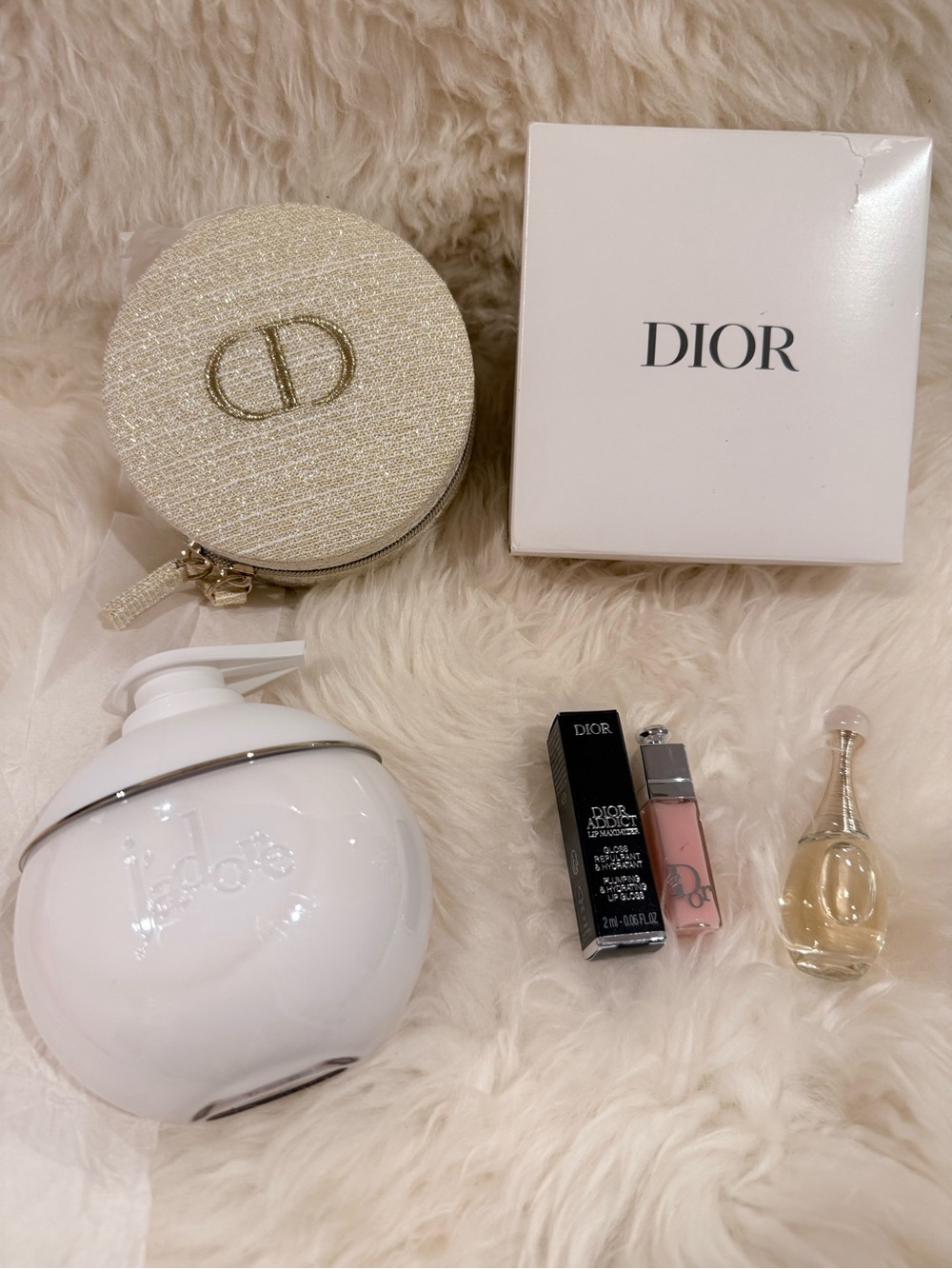 Dior Jewelry Pouch and Jadore Body Milk